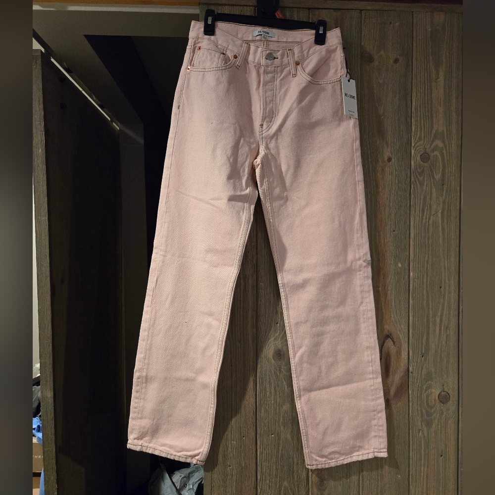 Redone Pink Denim Jeans